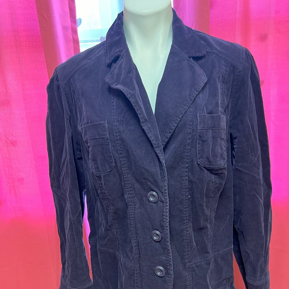 #214 Lane Bryant Purple Button-Down Dress Jacket Blazer Size 18